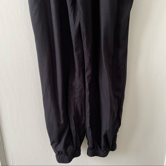 American Eagle Black Ruffle Jogger Jumpsuit - Picture 12 of 16